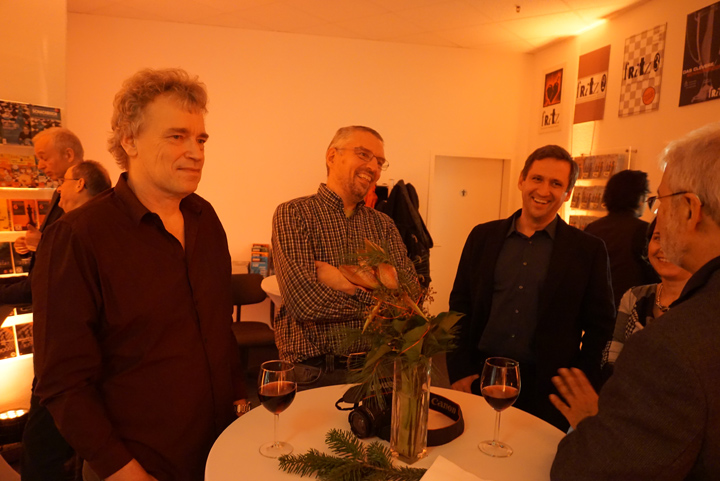 Jeroen van den Belt, Mathias Feist, Victor Bologan y Frederic Friedel (co fundador de ChessBase) | Foto: Nadja Wittmann (ChessBase)